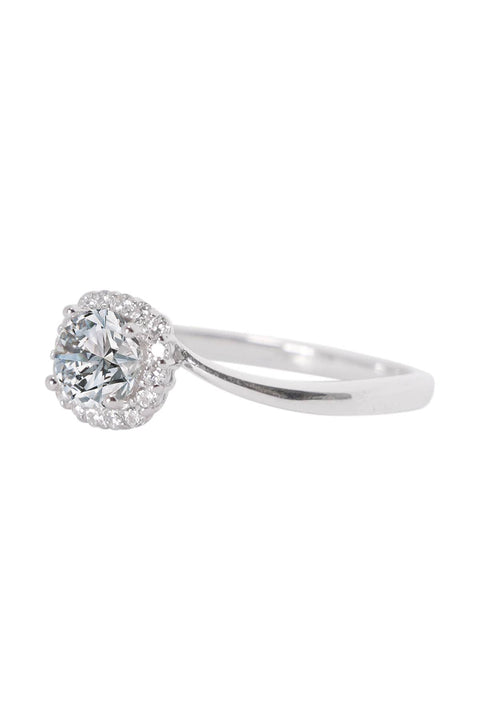 Sterling Silver Moissanite Engagement Ring - SS