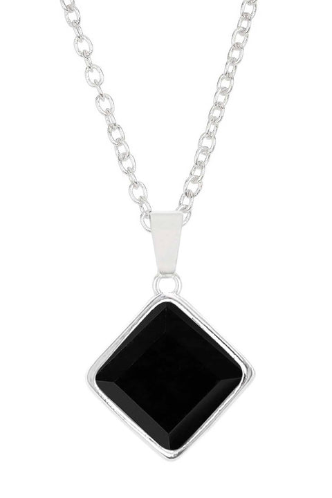 Black Onyx Rachel Pendant Necklace - SF