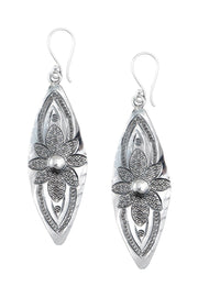 Flower Pattern Drop Earrings - SF