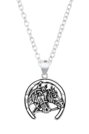 Horses Pendant Necklace - SF