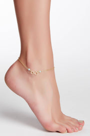 Amazonite & Infinity Charm Anklet - GF