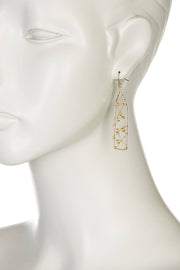 Golden Wire Wrapped Archway Drop Earrings - GF