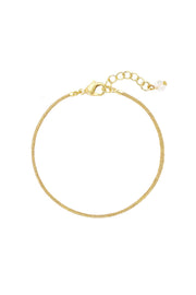 14k Gold Plated 1.2mm Snake Chain Bracelet - GP