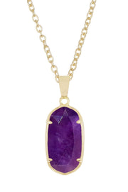 Amethyst Casey Pendant Necklace - GF