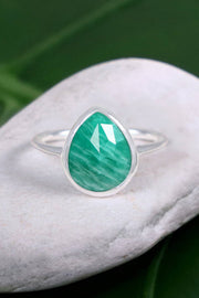 Amazonite Teardrop Ring - SF