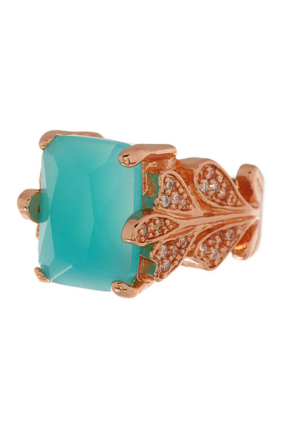 Amazonite Crystal Garden Ring - SF