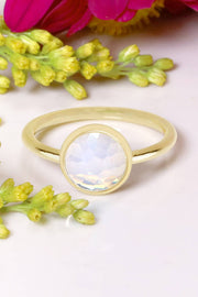 Moonstone Crystal Cab Ring - GF