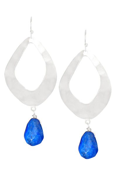 Lapis & Fan Drop Earrings - SF