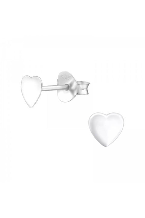 Sterling Silver Heart Ear Studs - SS