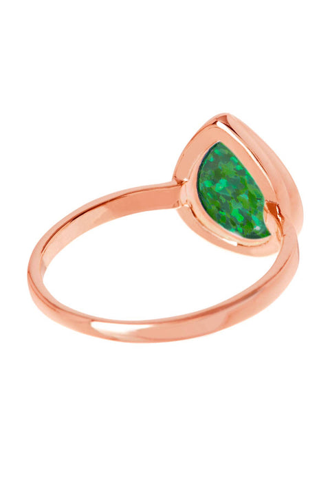 Opal Cotton Candy Teardrop Ring - SF