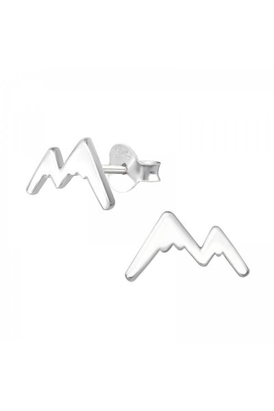 Sterling Silver Mountain Ear Studs - SS