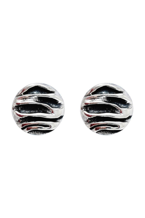 Round Wave Post Earrings - SF