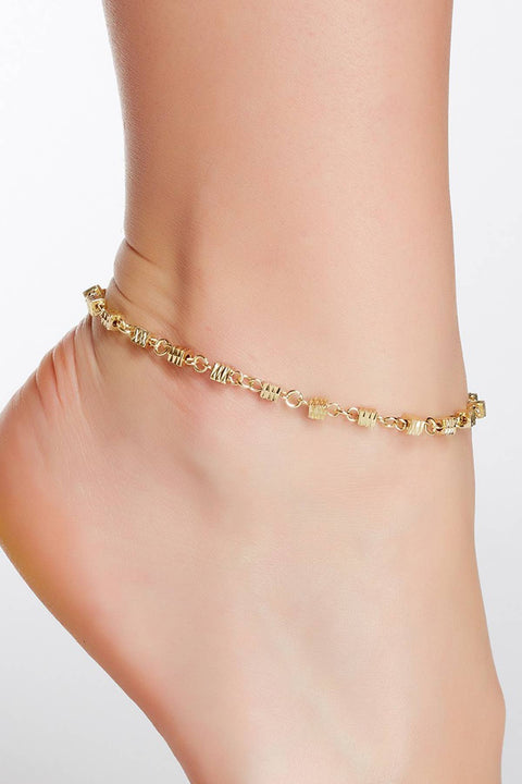 Square Links Anklet - GF