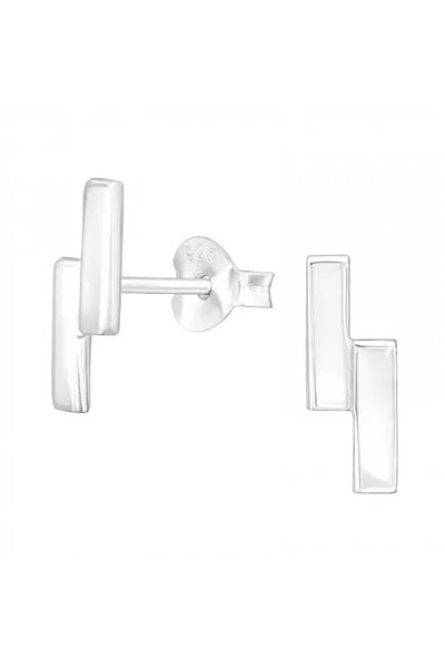 Sterling Silver Bar Ear Studs - SS