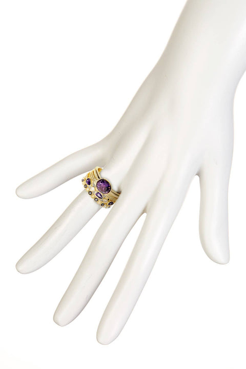 Amethyst CZ Stack Ring Set - GF