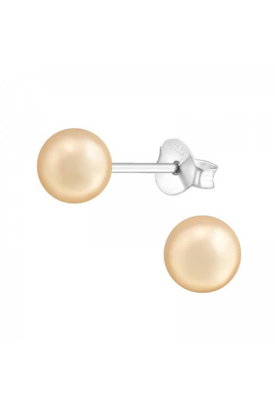 Synthetic Pearl 6mm Ear Studs - SS