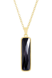 Hematite Rectangle Pendant Necklace - GF