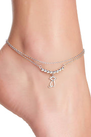 Cat Charm & Double Strand Anklet - SF