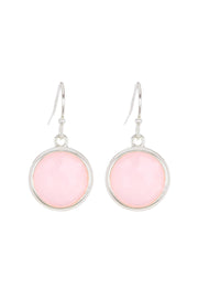 Rose Crystal Round Earrings - SF