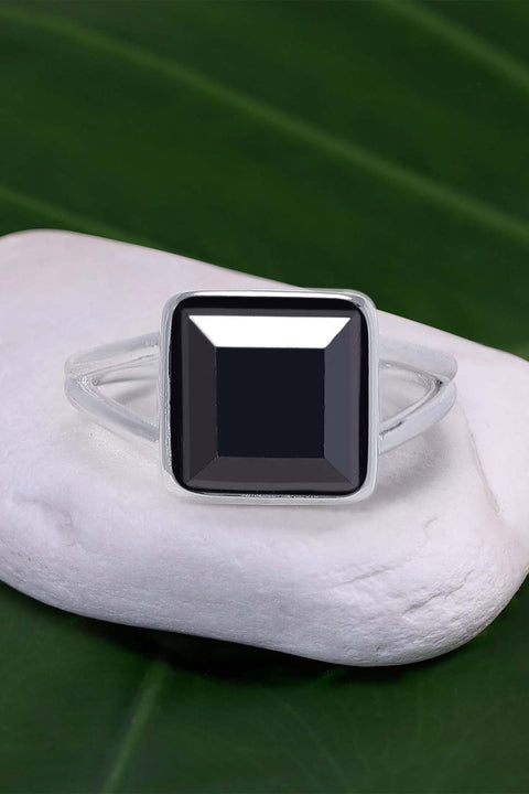 Hematite Square Cut Ring - SF