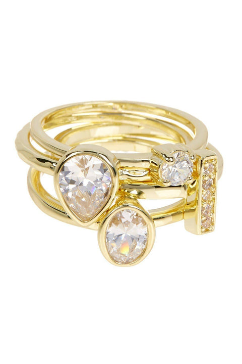 Elisse CZ Stack Ring Set - GF