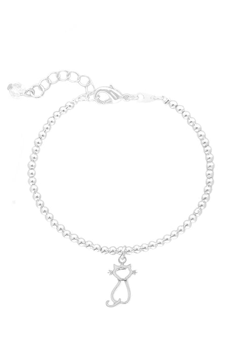 Cat Charm Beaded Bracelet - SF