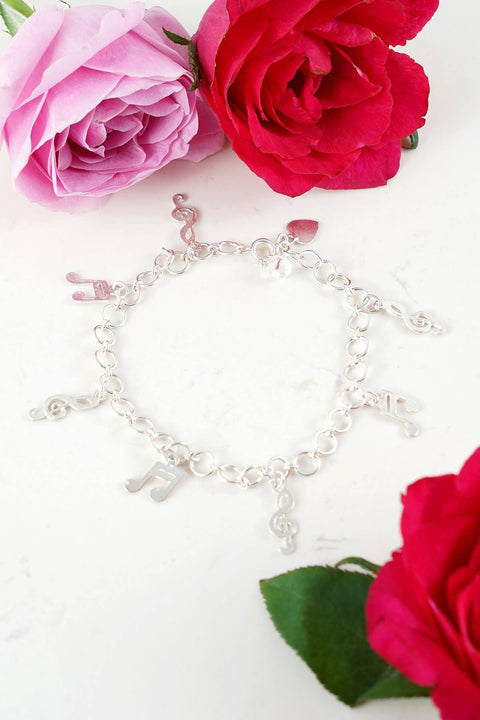 Musical Notes Charm Bracelet - SF