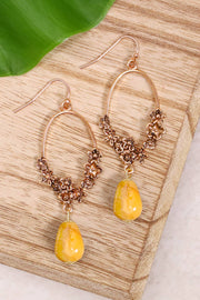 Crazy Lace Agate & Blossoms Drop Earrings - GF