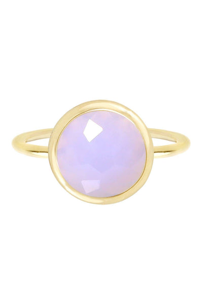 Blue Lace Agate Lollipop Ring - GF