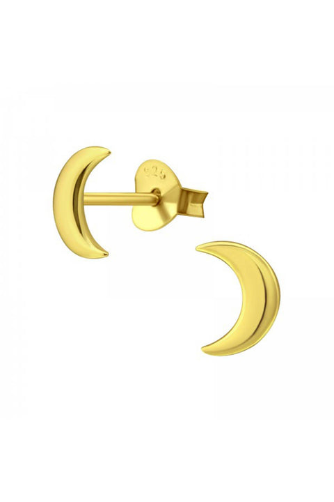 Sterling Silver Moon Ear Studs - VM