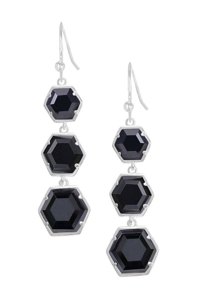 Hematite Statement Earrings - SF