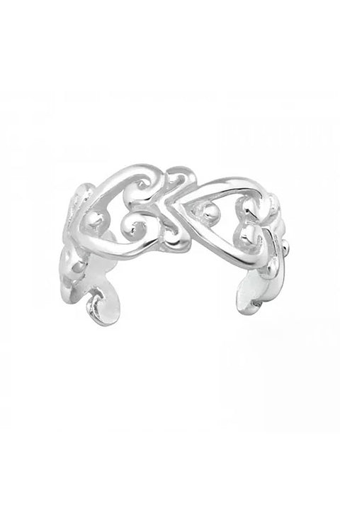 Sterling Silver Heart Ear Cuff - SS