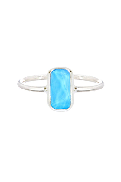 Turquoise Quartz Rectangle Ring - SF