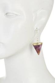 Amethyst & Moonstone Crystal Drop Earrings - GF