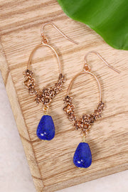 Lapis & Blossoms Drop Earrings - GF