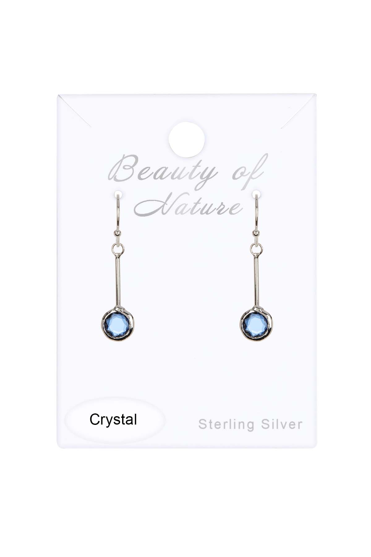 Sterling Silver & London Blue Drop Earrings - SS