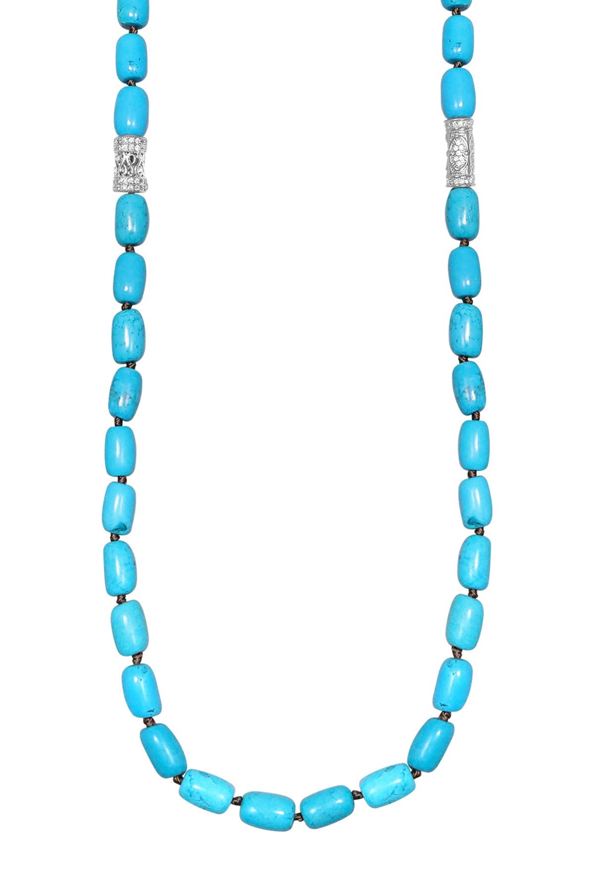 Turquoise & Silver Plated Lunas Necklace - SF