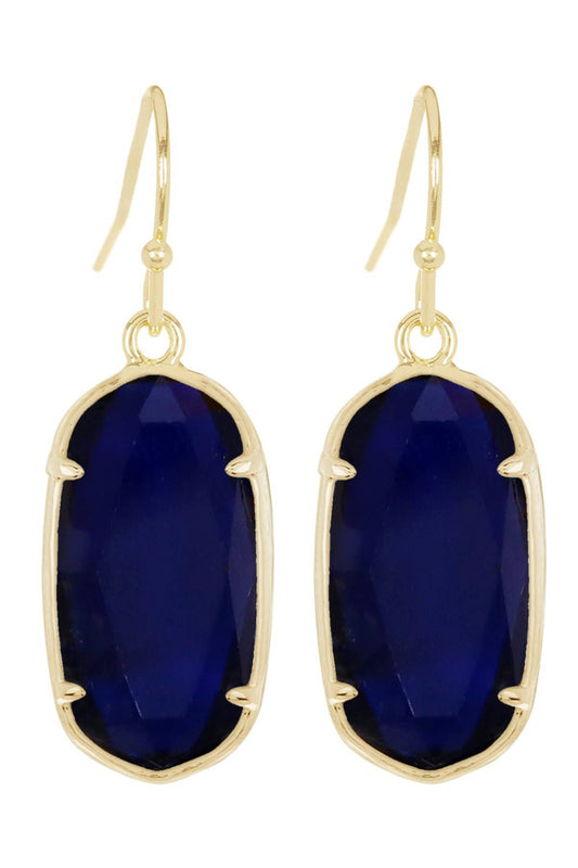 14k Vermeil & London Blue Crystal Drop Earrings - VM