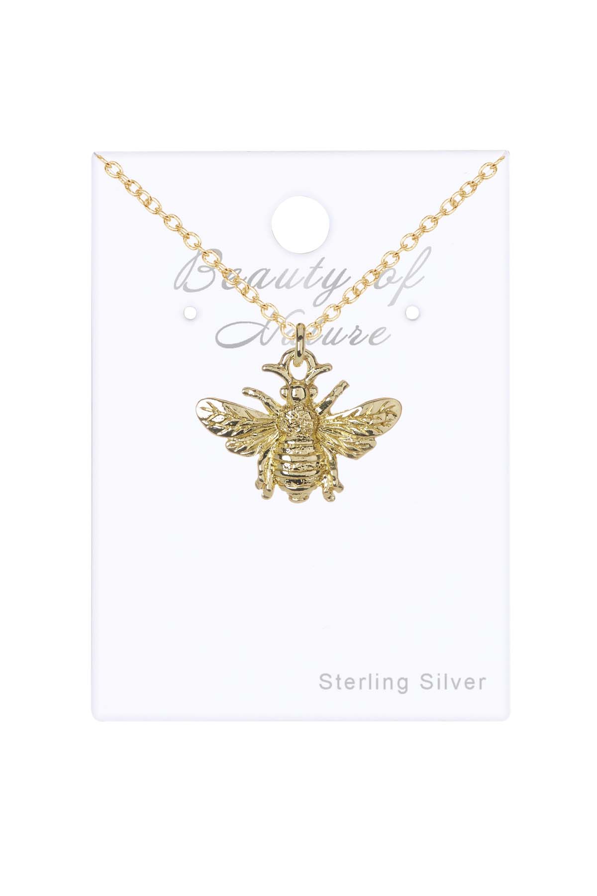 14k Gold Filled Bee Pendant Necklace - GF