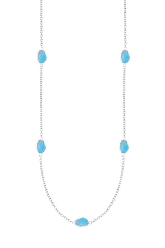 Amazonite Long Station Necklace - SS