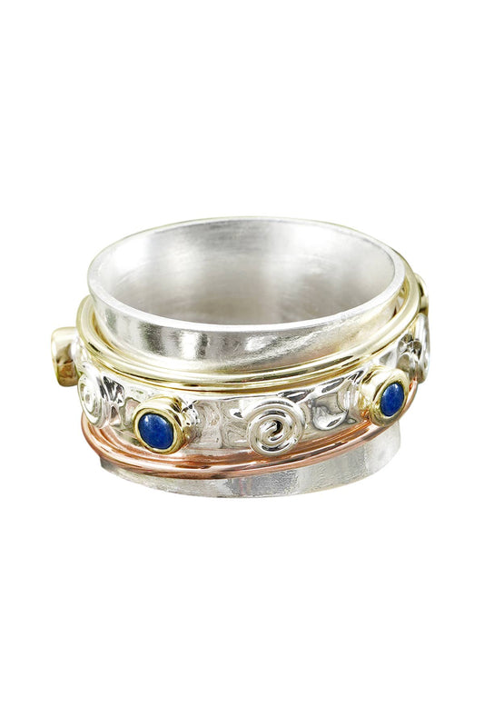 Lapis Tri Color Spinner Ring - SF