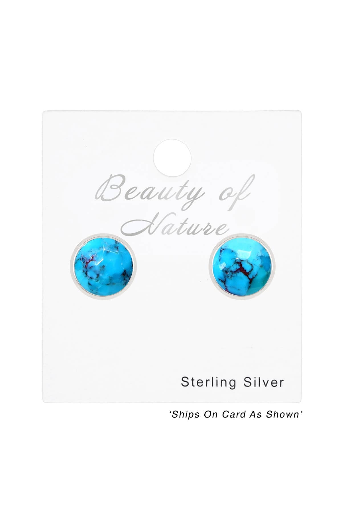 Sterling Silver & Turquoise Post Earrings - SS