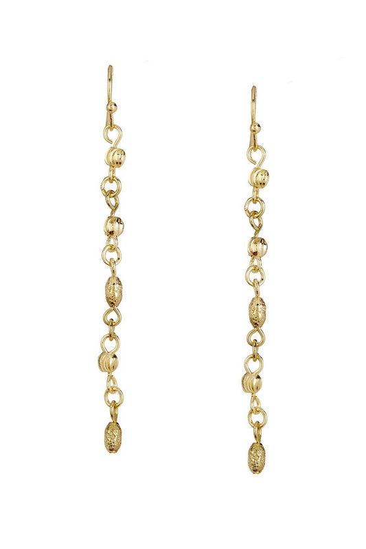 14k Gold Filled Beaded Drop Earrings - GF