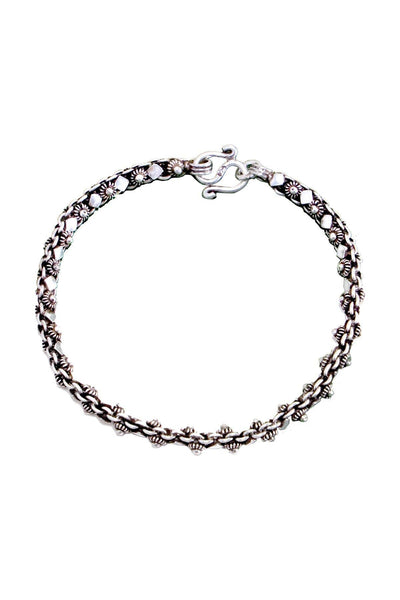 Sterling Silver Bali Link Bracelet - SS