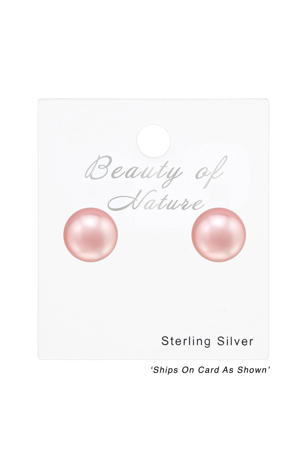 Synthetic Pearl 8mm Ear Studs - SS