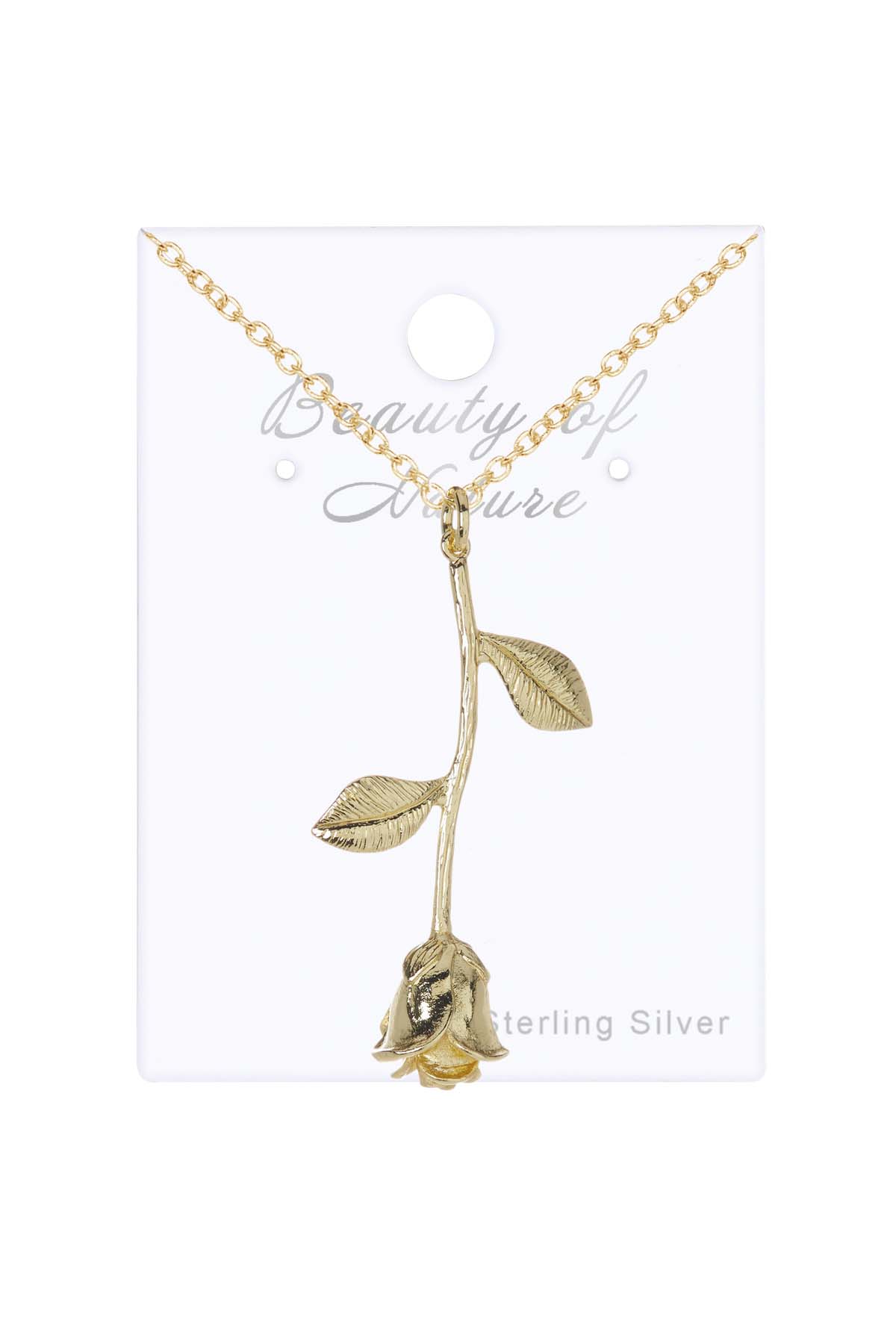 14k Gold Filled Rose Charm Necklace - GF