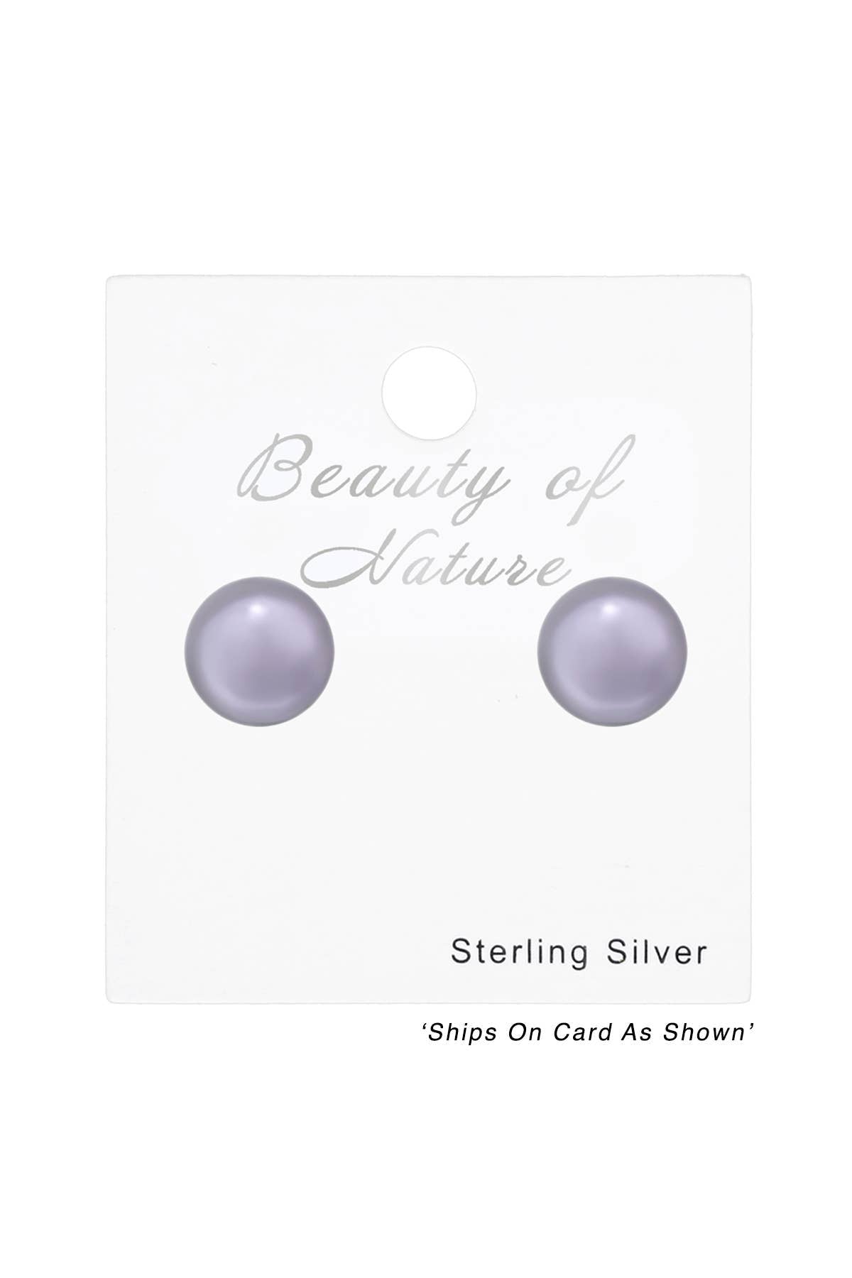 Synthetic Pearl 8mm Ear Studs - SS