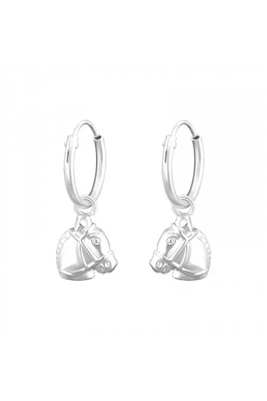 Sterling Silver Horse Hoops - SS