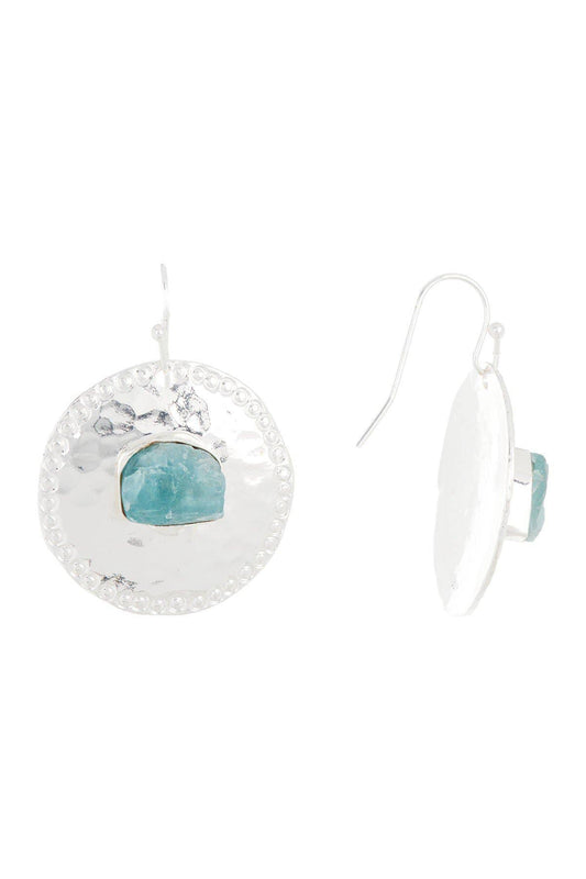 Sterling Silver & Aquamarine Drop Earrings - SS