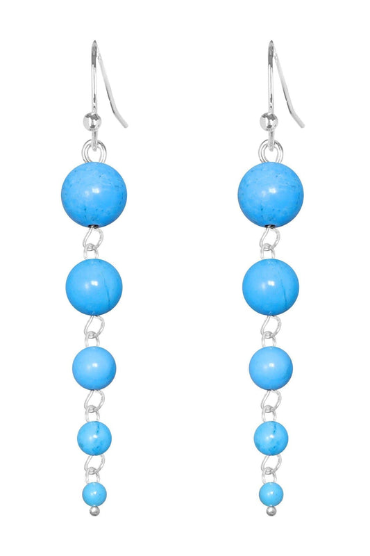 Sterling Silver & Turquoise Yuma Earrings - SS